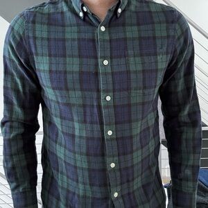 Penfield Navy and Forest Plaid Shirt